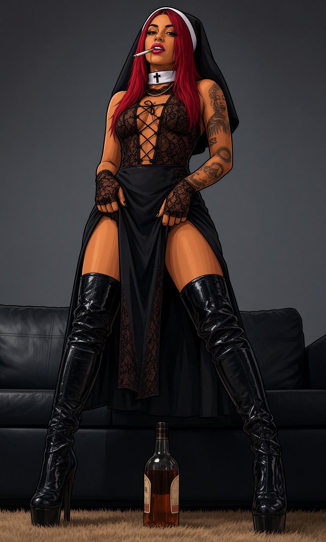 Sister Sin in the habit